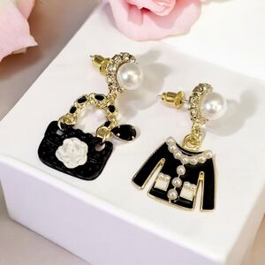 Womens Jewelry Purse and Dress CZ Earrings